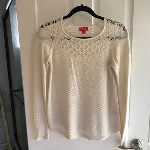ELLE white knit sweater